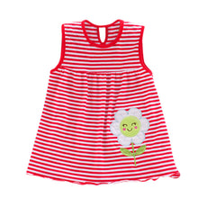 Load image into Gallery viewer, Fashion Baby girl dress cotton o-neck regular Toddler Cute Baby Flower Children Dot Striped Tees Dress T-Shirt Free shipping H5