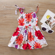 Load image into Gallery viewer, Fashion Baby girl dress cotton o-neck regular Toddler Baby Girl Princess Floral Sunflower Beach Party Casual Dress Clothes H5