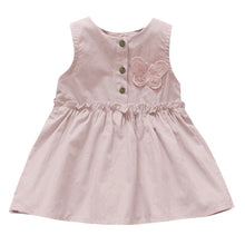 Load image into Gallery viewer, Fashion Baby girl dress cotton o-neck regular Toddler Kids Girls Solid Sleeveless Butterfly Sundress Princess Free shipping H5