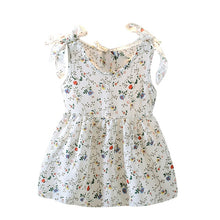 Load image into Gallery viewer, Fashion Baby girl dress cotton o-neck regular Toddler Baby Kids Girls Sleeveless Ribbons Bow Floral Princess Dresses H5