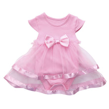 Load image into Gallery viewer, Fashion Baby girl dress cotton o-neck regular Baby Infant Birthday Tutu Bow Clothes Party Jumpsuit Princess Romper Dress H4