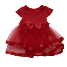Load image into Gallery viewer, Fashion Baby girl dress cotton o-neck regular Baby Infant Birthday Tutu Bow Clothes Party Jumpsuit Princess Romper Dress H4