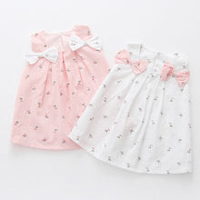 Load image into Gallery viewer, Toddler Princess Party Dress Kid Baby Girls Solid Bow Print Floral Suspender Comfortable roupa infantil menina Lively платье