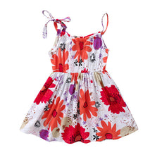 Load image into Gallery viewer, Fashion Baby girl dress cotton o-neck regular Toddler Baby Girl Princess Floral Sunflower Beach Party Casual Dress Clothes H5