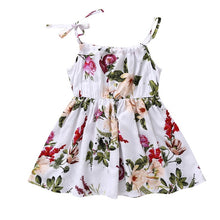 Load image into Gallery viewer, Fashion Baby girl dress cotton o-neck regular Toddler Baby Girl Princess Floral Sunflower Beach Party Casual Dress Clothes H5